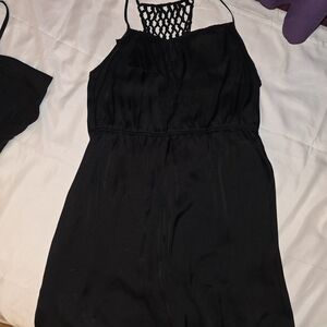 Xhilaration Black Dress with Crochet Detail